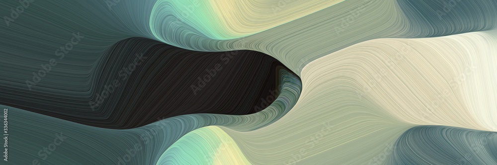 Poster abstract moving designed horizontal banner with dark slate gray, dark sea green and pastel gray colo