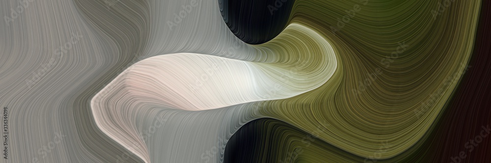 Aufkleber abstract surreal banner design with dim gray, gray gray and pastel gray colors. fluid curved lines with dynamic flowing waves and curves