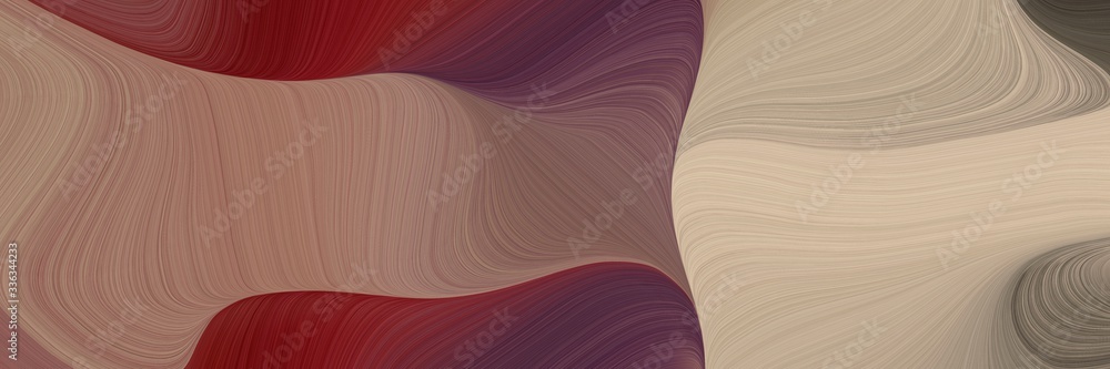Poster abstract moving header design with gray gray, old mauve and tan colors. fluid curved lines with dynamic flowing waves and curves