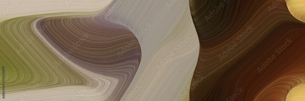 Leinwandbilder abstract flowing horizontal header with old mauve, tan and rosy brown colors. fluid curved lines with dynamic flowing waves and curves