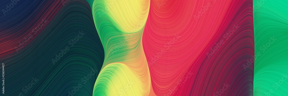 Poster abstract surreal header with very dark blue, moderate red and medium sea green colors. fluid curved 