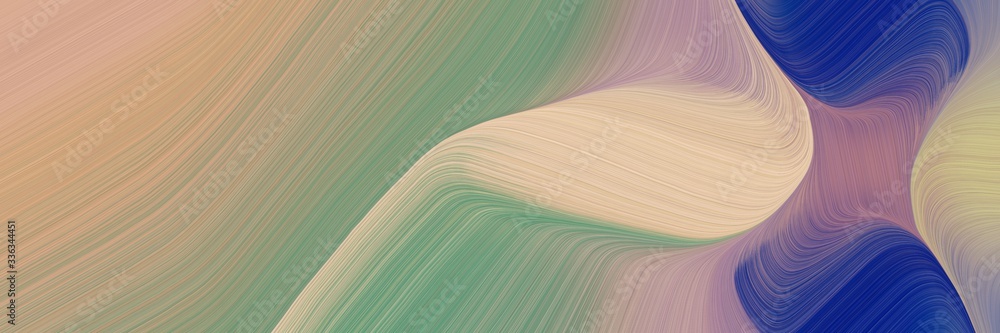 Aufkleber abstract flowing horizontal header with rosy brown, midnight blue and gray gray colors. fluid curved