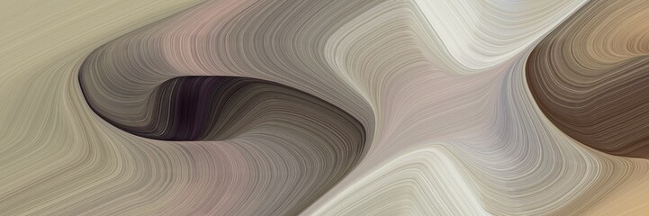 abstract dynamic designed horizontal header with rosy brown, very dark violet and light gray colors. fluid curved flowing waves and curves