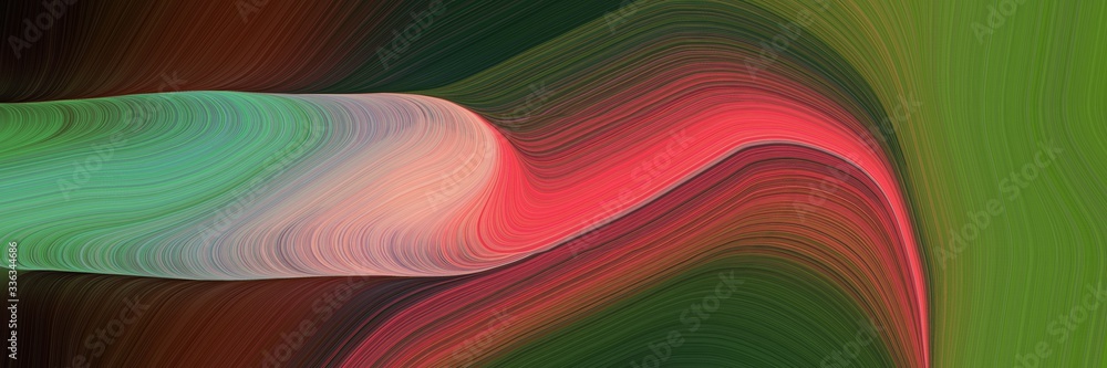 Poster abstract decorative designed horizontal header with dark olive green, very dark green and indian red