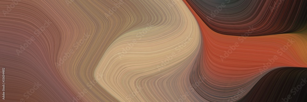 Poster abstract colorful header design with pastel brown, very dark pink and tan colors. fluid curved lines