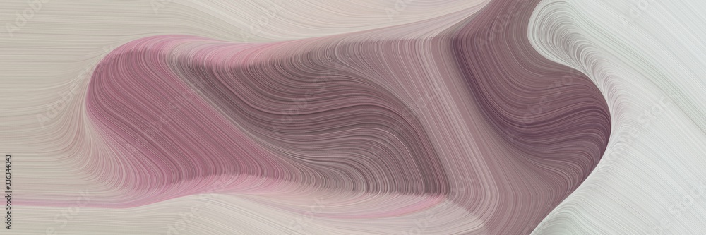 Poster abstract artistic banner design with silver, dim gray and gray gray colors. fluid curved flowing wav