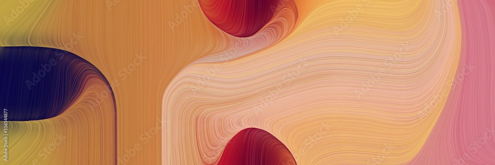 Poster abstract dynamic designed horizontal header with dark salmon, very dark blue and firebrick colors. f