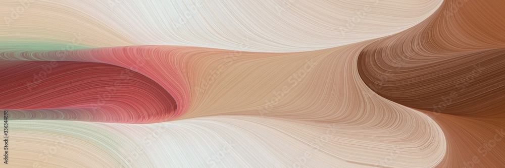 Leinwandbilder abstract colorful banner design with silver, brown and moderate red colors. fluid curved lines with dynamic flowing waves and curves