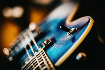 Fototapeta na wymiar Closeup Dirty Body Electric Guitar 