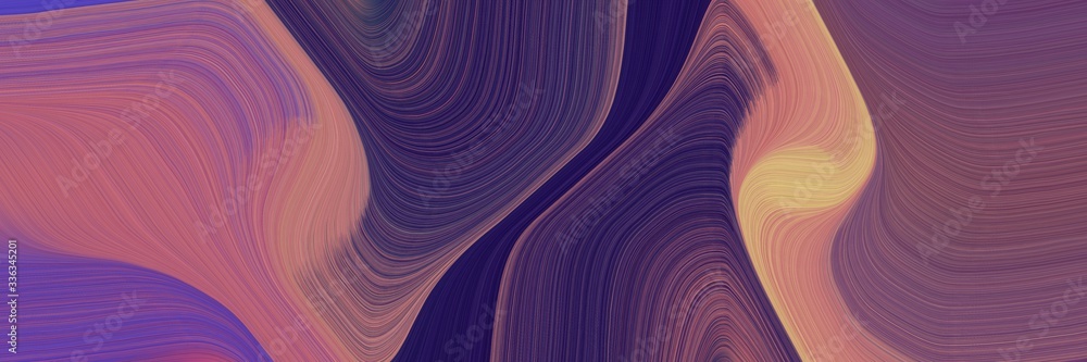 Poster abstract surreal header with old lavender, rosy brown and very dark violet colors. fluid curved flow