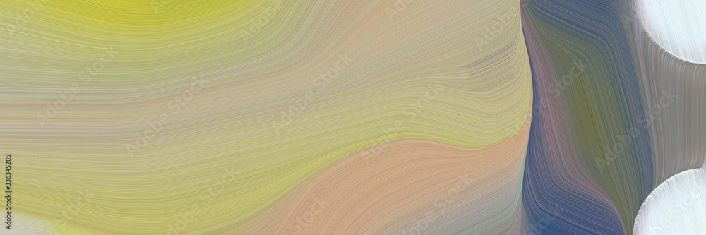 Poster abstract modern banner design with dark khaki, tan and dim gray colors. fluid curved flowing waves a