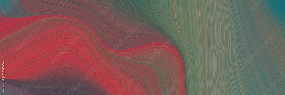 Poster abstract modern horizontal banner with pastel brown, dim gray and moderate red colors. fluid curved 