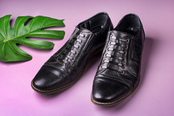 Men's classic shoes. Pair of shoes.