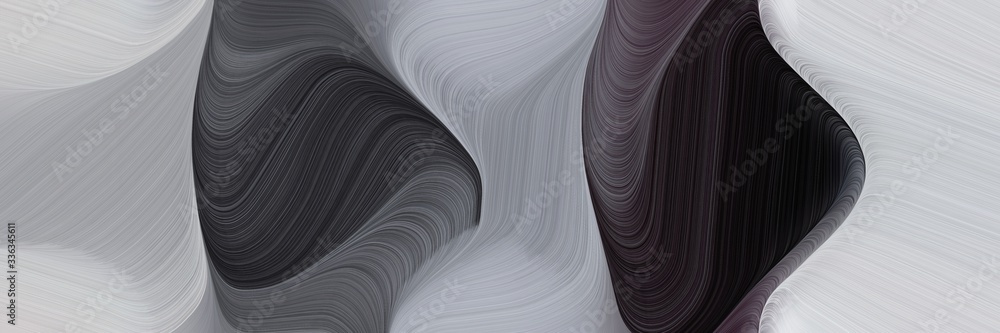 Poster abstract decorative header with ash gray, very dark blue and dark slate gray colors. fluid curved fl