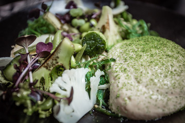 fresh salad with feta cheese