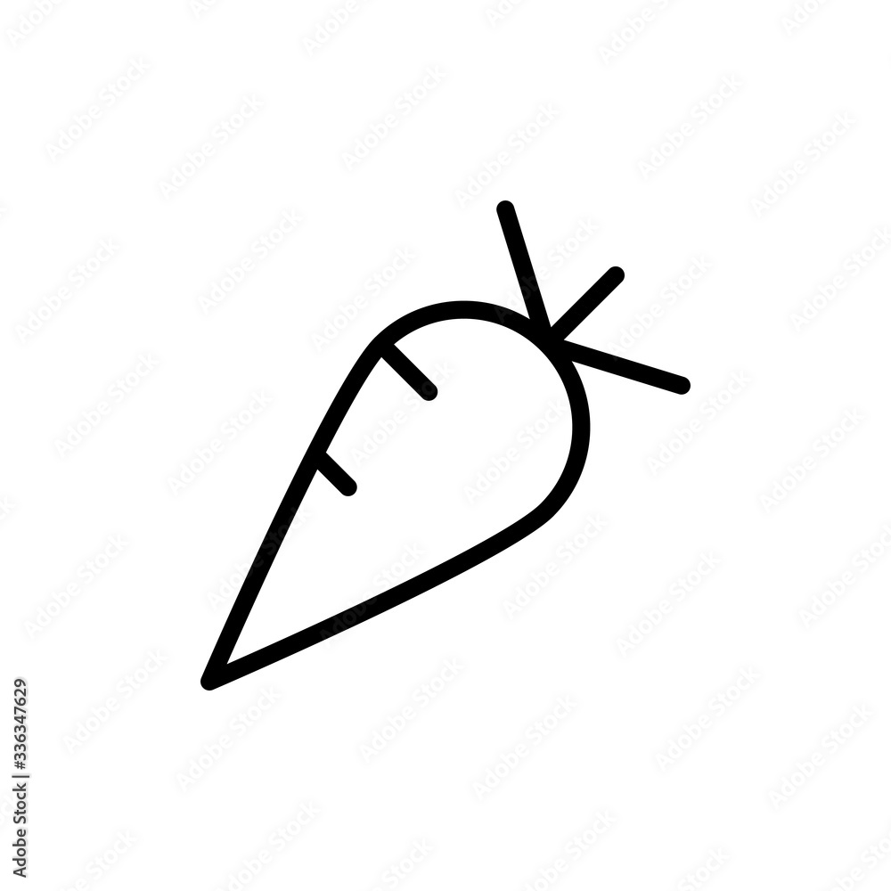 Poster carrot vegetable icon. simple line vector elements of religious holiday for ui and ux, website or mo