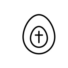 Egg Easter icon. Simple line vector elements of religious holiday for ui and ux, website or mobile application