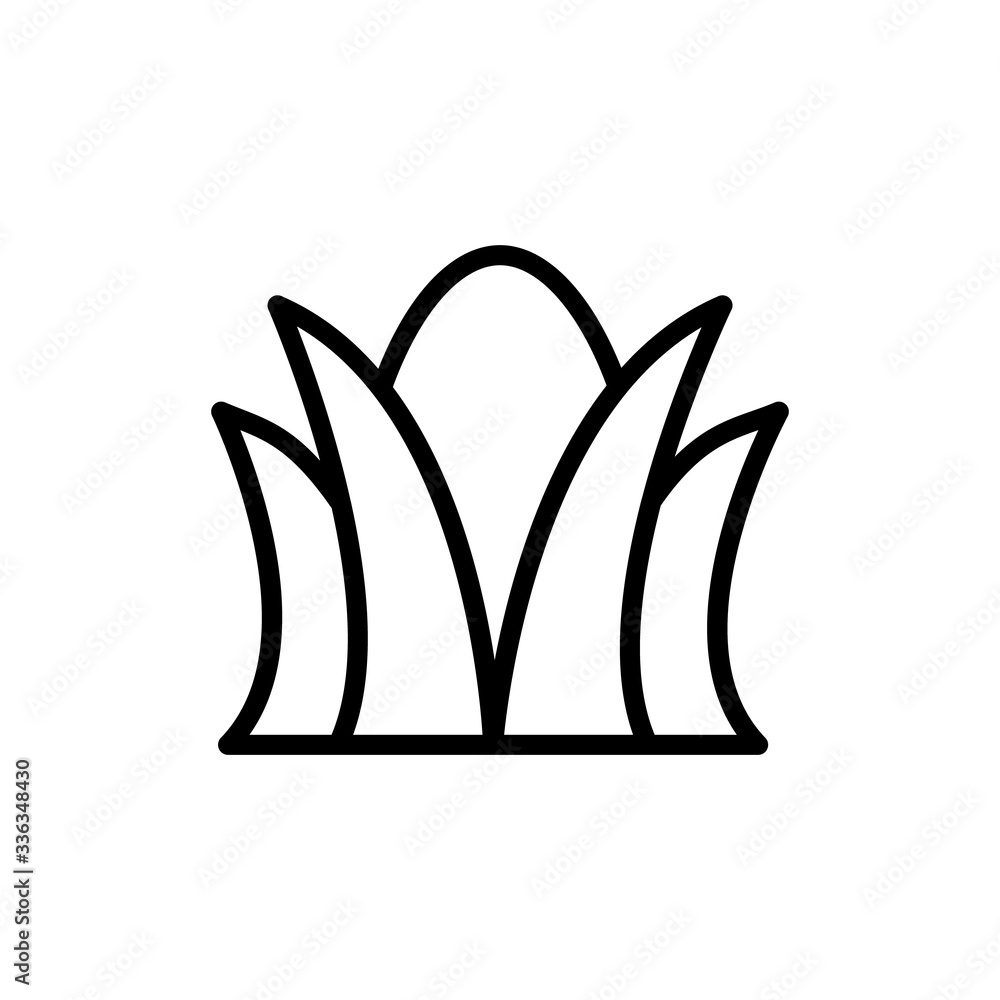 Poster grass egg icon. simple line vector elements of religious holiday for ui and ux, website or mobile ap