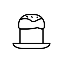 Easter cake plate icon. Simple line vector elements of religious holiday for ui and ux, website or mobile application
