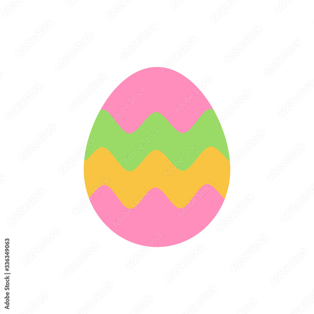 Poster egg easter color icon. simple color vector elements of religious holiday for ui and ux, website or m