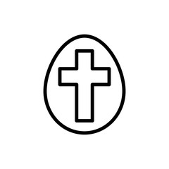 Egg Easter icon. Simple line vector elements of religious holiday for ui and ux, website or mobile application