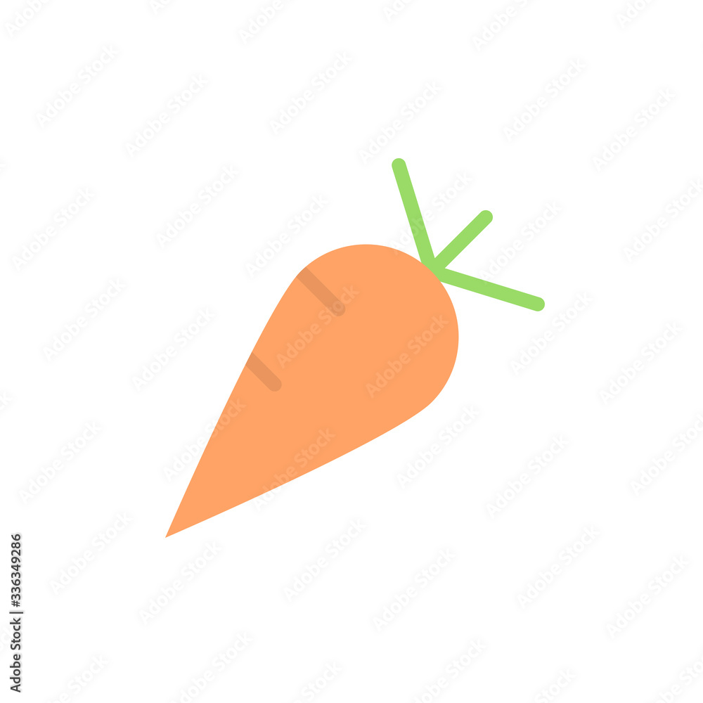 Poster carrot vegetable color icon. simple color vector elements of religious holiday for ui and ux, websit