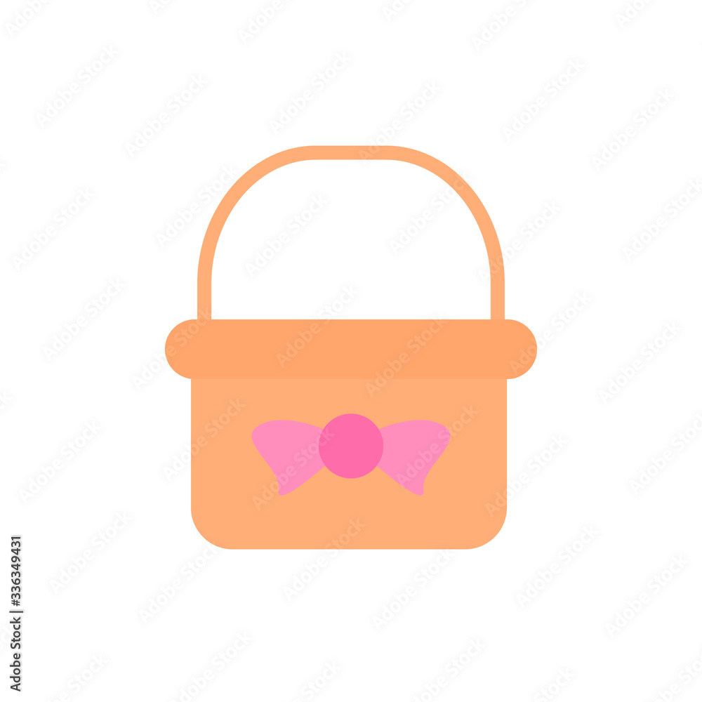 Aufkleber basket bow color icon. simple color vector elements of religious holiday for ui and ux, website or m