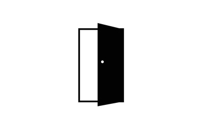 Open door icon illustration Door Sign