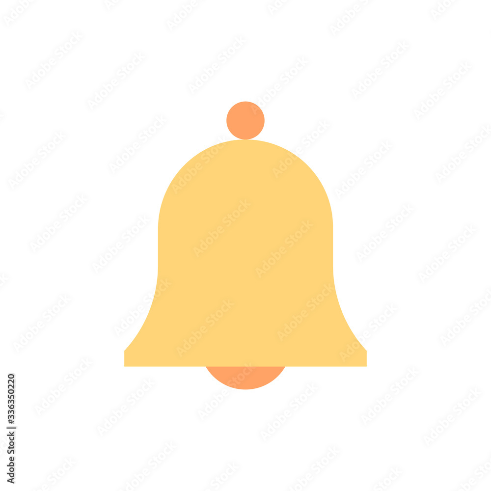 Poster bell easter color icon. simple color vector elements of religious holiday for ui and ux, website or 