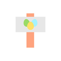 Sign egg pointer color icon. Simple color vector elements of religious holiday for ui and ux, website or mobile application