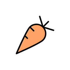 Carrot vegetable outline color icon. Simple outline color vector elements of religious holiday for ui and ux, website or mobile application