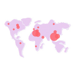 Abstract computer graphic World map