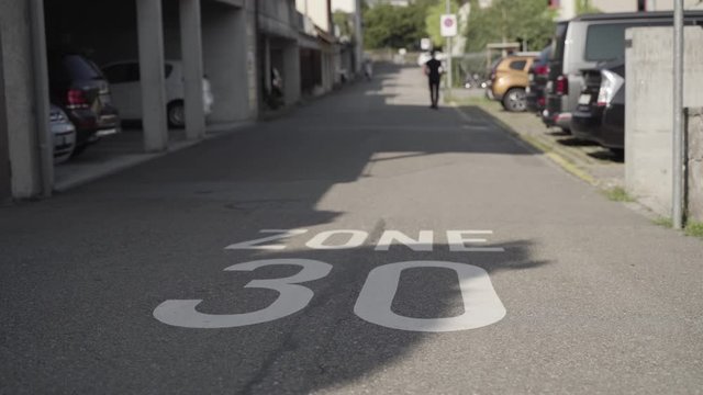 Speed limit zone 30 sign on road