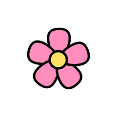 Flower bud outline color icon. Simple outline color vector elements of religious holiday for ui and ux, website or mobile application