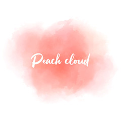 Abstract isolated colorful Pink-yellow vector watercolor stain design template on white background. . Watercolor Paint vector texture. Design element For card, banner.