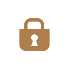 Padlock icon vector. Lock flat design best icon