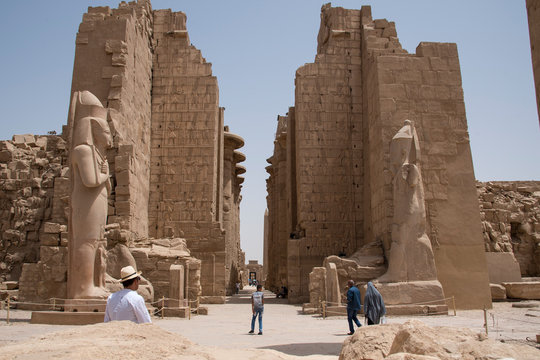 Karnak Temple, located on the eastern bank of the Nile River, opposite Luxor, the area of ​​ancient Thebes, which housed the most important religious complex in Ancient Egypt, Africa.