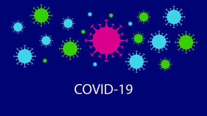Coronavirus covid-19 virus background Free Vector