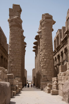 Karnak Temple, located on the eastern bank of the Nile River, opposite Luxor, the area of ​​ancient Thebes, which housed the most important religious complex in Ancient Egypt, Africa.