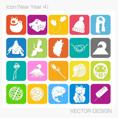アイコン・お正月（New Year 4）Vector Design