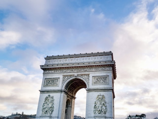 Fototapeta na wymiar PARIS, FRANCE - November 17, 2019: Arc de Triomphe in Paris, one of the most famous monuments, Paris, France.