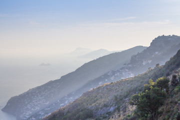 Obraz premium Top View of the Amalfi coast, Italy