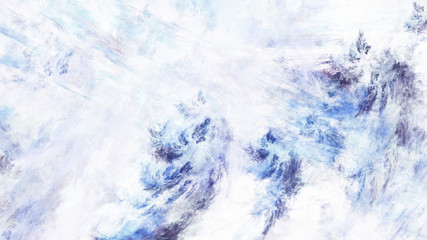 Abstract blue fantastic clouds. Colorful fractal background. Digital art. 3d rendering.