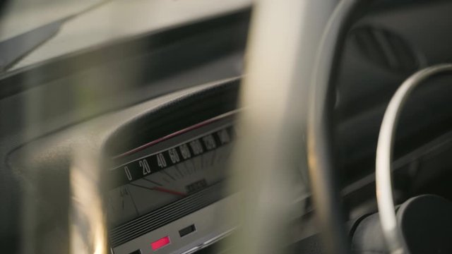 Speedometer of old vintage soviet car