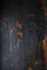 Old wooden table or board for background. Space for text. Toned.