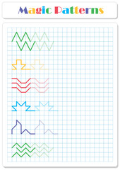 Continue the pattern with crayons or felt-tip pens