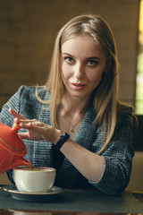 woman with teapot