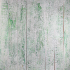 Empty white with green wooden table background. Vintage green surface.
