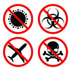 no virus, no plane, no death, no biological contamination sign