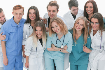 Fototapeta na wymiar young medical professionals standing together. concept of health protection